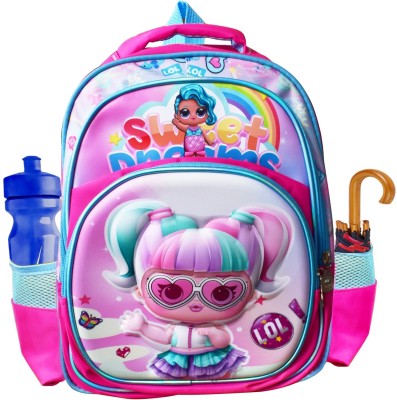 SHK Digitrade Sweet Dreams Pink School Backpack |Honeycomb Design Soft Breathable Back Cushion 15 L Backpack(Pink)