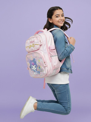Sageware 3D Kuromi Backpack Boys Girls Cute Cartoon Character School Bag Travel Daily Use 25 L Backpack(Purple)
