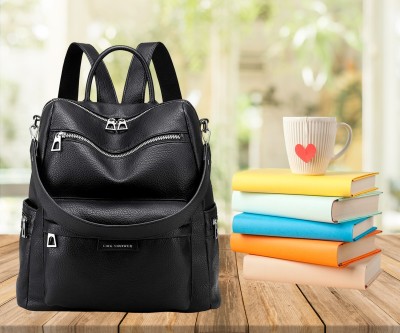 Avnex Backpack Tranding Backpack Purse for Women Convertible 25L Travel 25 L Laptop Backpack(Black)