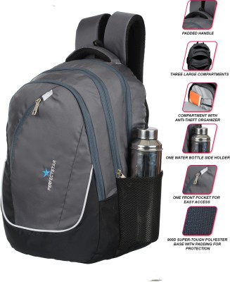PERFECT STAR College backpack Waterproof Backpack(Grey, 25 L)