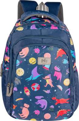 dafter Astronaut Printed Casual kids Backpack With many Compartments 15 L Laptop Backpack(Blue)