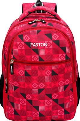 Faston Bag for school college boys & girls School bag Waterproof Bag Digital print 30 L Backpack(Red)