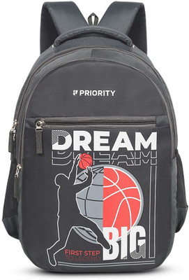 Priority Polyester Magnet 001 Printed College 30 L Backpack(Grey)