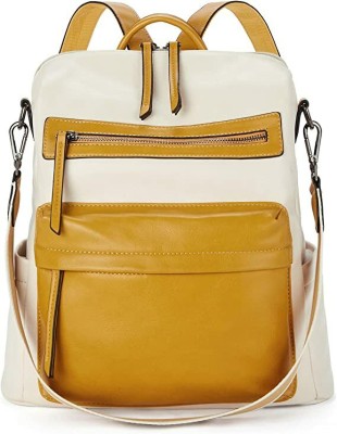 SGOLD Multipurpose Design Women's Fashion Backpack Purses 15 L Backpack(Yellow)