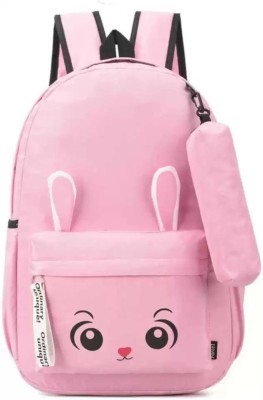 Dowet HBG-BUNY-BKPACK-PINK-1PC-A_2_13 15 L Laptop Backpack(Black, Green, Grey, Pink)