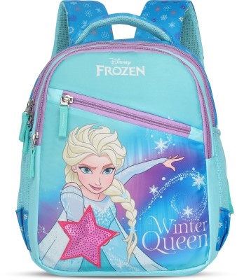 Priority 16 inch Snickers 003 Disney Princes Elsa Printed Arctic Blue 27 L Backpack(Blue)