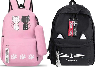 Plama 001 PNJAPNK_-1_1 & BLK__CAT__1 A_4_@ 30 L Backpack(Pink, Black)