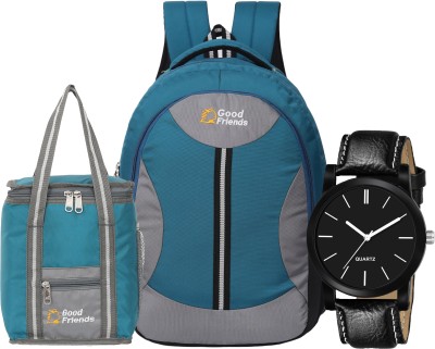 Capitalpoint Casual Bagpack /Collage Bag /Office School Bag /Tiffin Bags /Watch Analog Pack-3 Waterproof Backpack(Light Blue, 35 L)