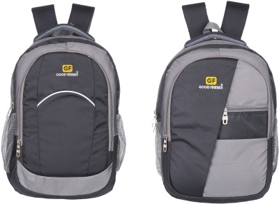 GOOD FRIENDS backpack men Combo 36 L Laptop Backpack(Black, Grey)