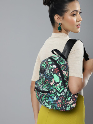 Mast & Harbour Floral Printed Backpack 23 L Backpack(Black)