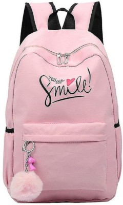 Shishtha SMILE-PRINT-1PC_18_16a_ab 30 L Backpack(Pink)