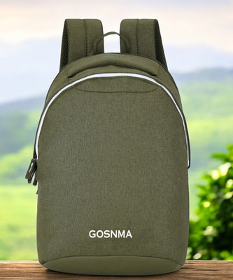 GOSNMA Waterproof Laptop Backpack/School Bag/College Bag 20 L Laptop Backpack(Green, White)