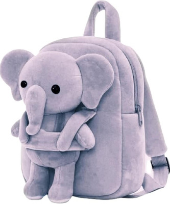 VIKASH New Grey elephant bags for kids girls and boys school bags smooth and soft 12 L Trolley Backpack(Grey)