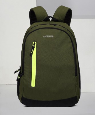 ANTHUB Backpack 1019 Eco Light weight Laptop Backpack 18 L Backpack(Green, Black)