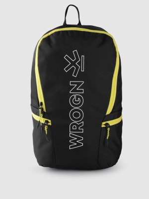 WROGN Unisex Printed Backpack 18.06 L Backpack(Black)