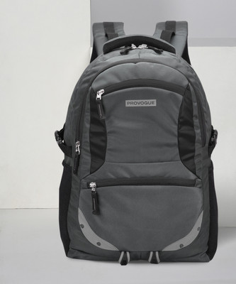 PROVOGUE Spacy unisex bag with rain cover and reflective strip 35 L Laptop Backpack(Grey)