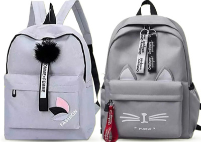 Plama GREY_@@_ FSHN_1PC_1 & cat_@@_ gry_1_2_@ 30 L Backpack(Green, Grey)