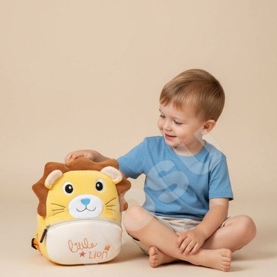 MOSU Soft Plush Cartoon Kids School Bag Boys & Girls (1–6 Yrs) Nursery, UKG, NKG 10 L Backpack(Yellow)