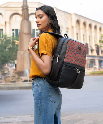 ZOUK Gwalior Weaves Office Backpack 16.5 L Laptop Backpack(Black)
