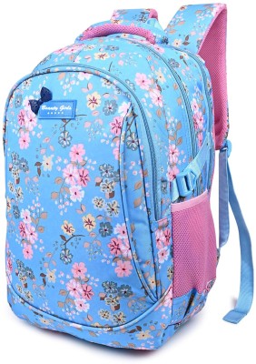 BEAUTY GIRLS BY HOTSHOT 1518|School Bag|Tuition Bag|College Backpack|Girls & Women|School Bag 30 L Backpack(Blue)