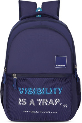 Priority 18 Inch Genius 005 College Navy Blue 35 L Backpack(Blue)