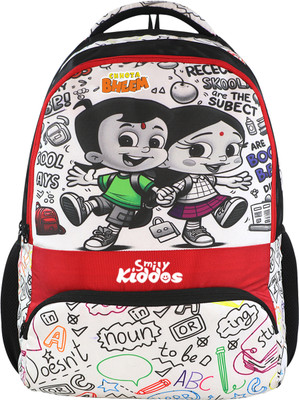 smily kiddos Licensed Chhota Bheem Junior Too Cool IV -Red & Black 21 L Backpack(Blue)
