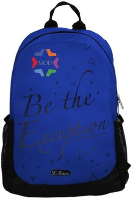 STOLT BOLT Daypack | Exception Quote| Stylish & Comfortable for Office, School 30 L Backpack(Blue)