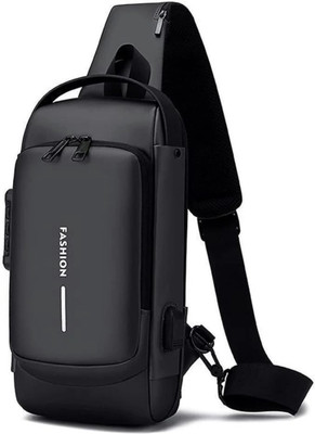 YAMA IMPEX Stylish Unisex Waterproof Anti-theft CrossBody Bag 6 L Backpack(Black)