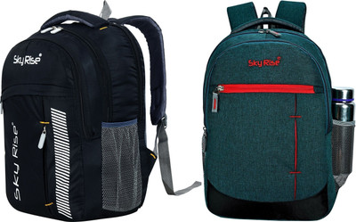 SKY RISE backpack24 35 L Laptop Backpack(Green, Black)