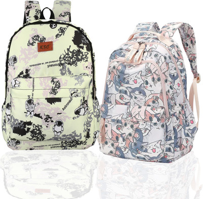 KSC Stylish backpack of girls 30 L Backpack(Multicolor)