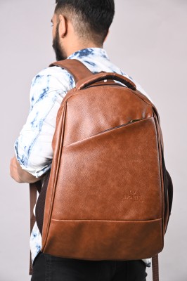 Lappee Elegant Leather Laptop backpack For Men Travel For School, College, Office. 24.5 L Laptop Backpack(Tan)