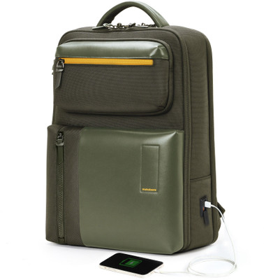 Mokobara The Work Backpack 2.0 19 L Laptop Backpack(Green, Yellow)