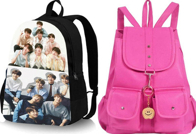 khatushyam collection A_DGTL-031_@@_1PC & PNK-4PKT-BACKPACK-SINGLE_abc 30 L Backpack(Black, Pink)