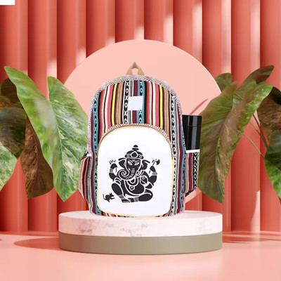 Mahaveer Collection Collage And School Backpack Ganesh Ji Print Backpack 15 L Backpack(Multicolor)