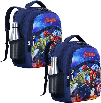 Nema Combo Pack of 2, Unisex Kids School Bag Backpacks for boys & Girls (3-12Years) 21 L Backpack(Blue)