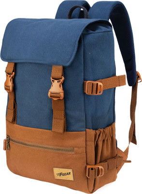F Gear Canyon Navy Chestnut 18 L Laptop Backpack(Blue, Khaki)
