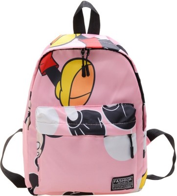 valerie Women Causal Cute Mickey Nylon Waterproof backpack 10 L Backpack(Pink)