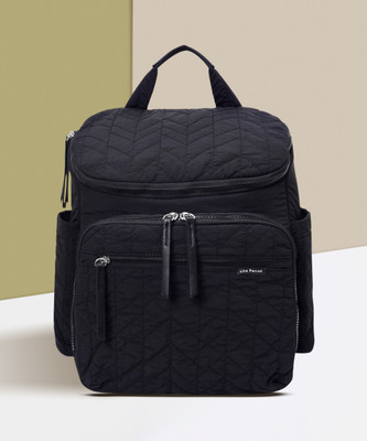 LINO PERROS Quilted Practical Backpack 14.4 L Backpack(Black)