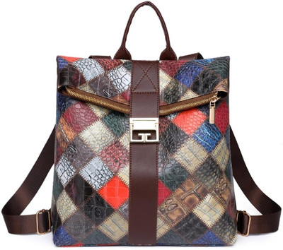 TYPIFY Multi-Purpose Printed Women Backpack : Latest Luxury Printed Shoulder Bag 17 L Backpack(Multicolor)