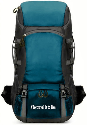 ANTHUB Trekking Bag For Hiking/Camping/Outdoor Sports With Rain Cover Rucksack 55 L Laptop Backpack(Blue, Grey)