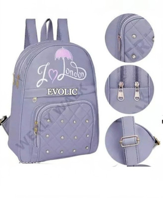 EVOLIC Women fashion New for girls pu 15 L Backpack(Pink)