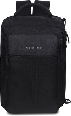 AEROCRAFT Medium 35L Premium Multi Purpose Office File Laptop Backpack 35 L Laptop Backpack(Black)