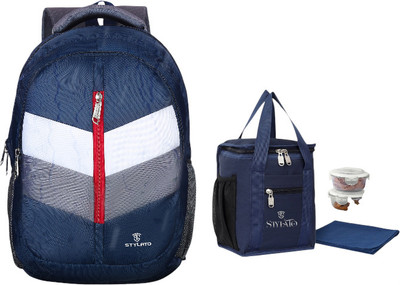STYLATO Medium 35L Backpack picnic ,,school bag with combo 02 lunch bag free(navy blue) 35 L Backpack(Blue)
