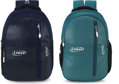 LEWYN Casual Waterproof Bag Men/Women, Boys/Girls/Office School College/ Travel 30 L Backpack(Blue, Green)