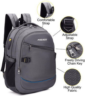 pogago B-0115-Grey 30 L Laptop Backpack(Grey)