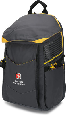 SWISS MILITARY Dazzler Grey & Yellow 15.6 Inch Laptop Backpack with Unique Canopy Design 26 L Backpack(Grey)
