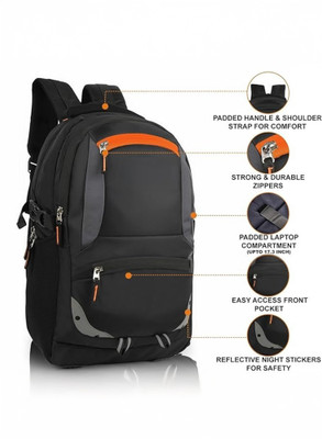 MONVELLI Casual for Men Women Boys Girls/Office 40 L Laptop Backpack(Black)