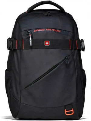 SWISS MILITARY GHOST X Multi Utility with Headphone Socket 30 L Backpack(Black, Red)
