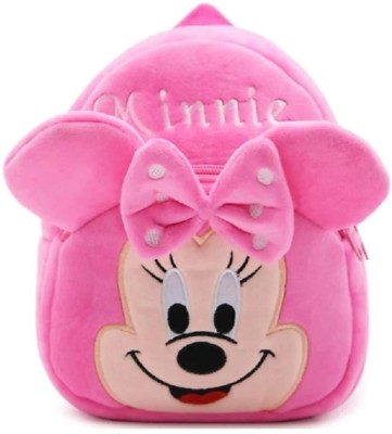 Ravitreadres Premium Quality Soft Children, Kids, Baby, Velvet Traveling & School Backpack Waterproof School Bag(Pink, 10 L)