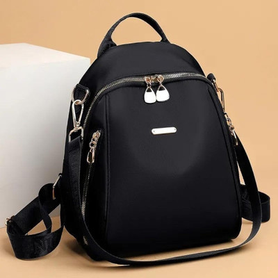 JAISOM Women's Small Backpack Theft Proof Bag For Women ( Black ) | Affordable 20 L Backpack(Black)